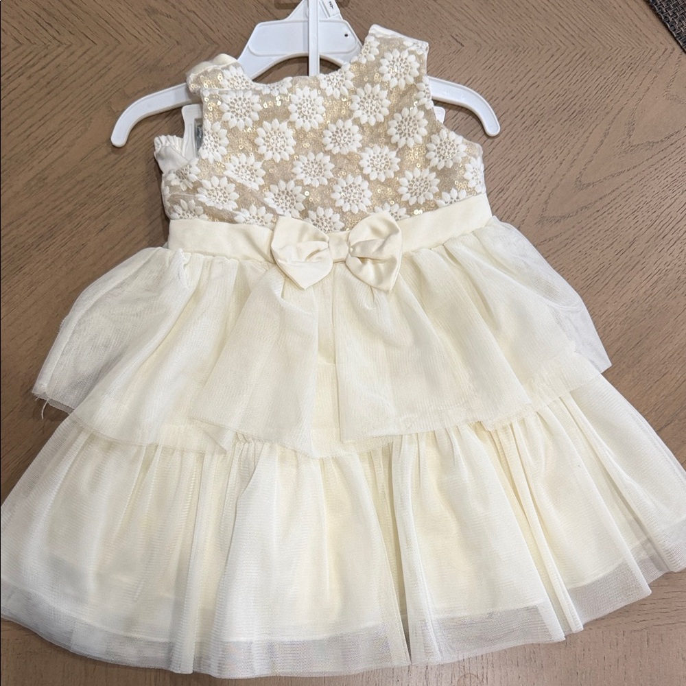 Nanette Lepore Cream Floral Kids Formal Dress